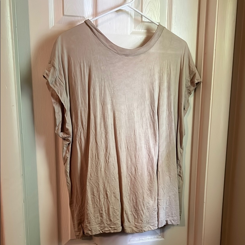 A New Day Tan Short Sleeve Relaxed T-Shirt
